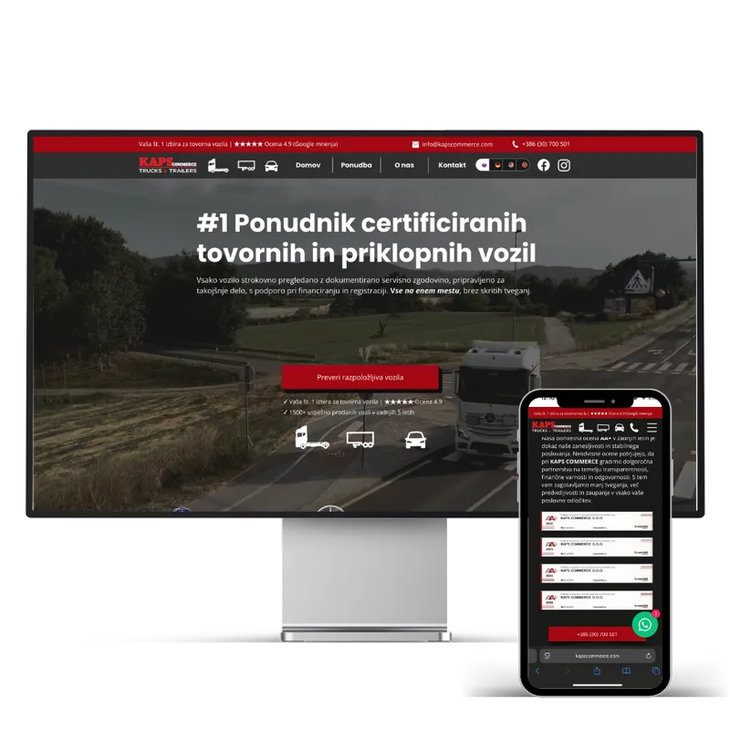 KAPS Commerce website by Website Gorillas